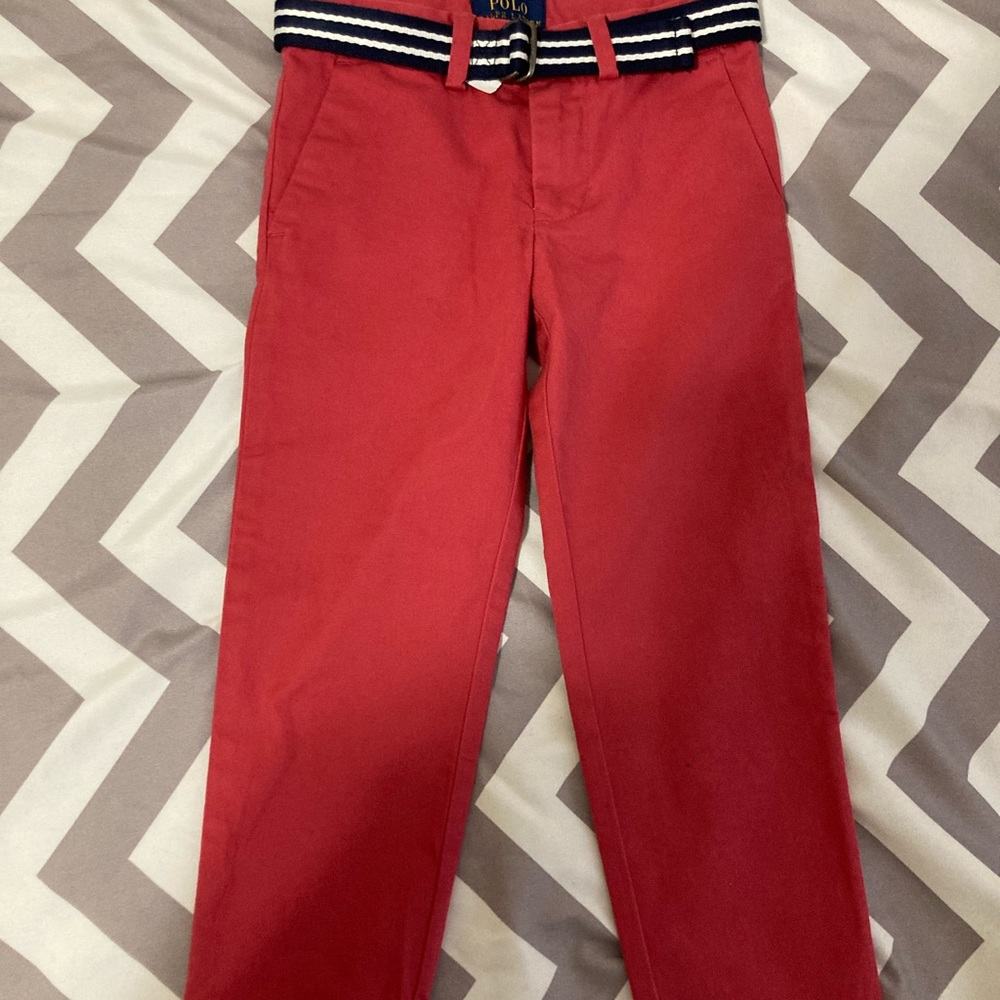 Polo Ralph Lauren salmon/red color.